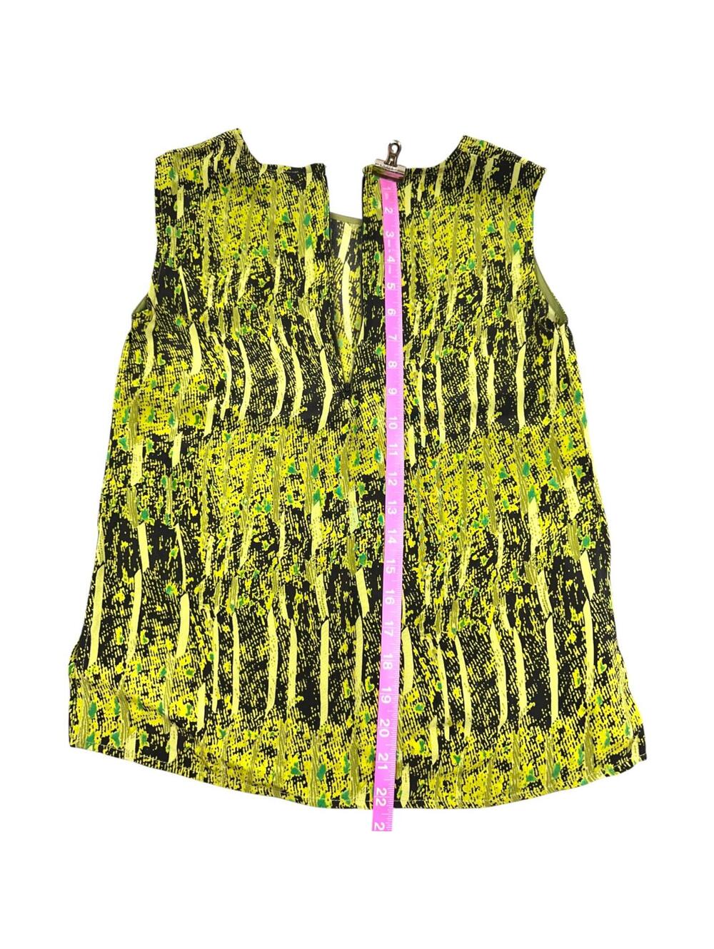 Designer Raffinalla Neon Wasabi Abstract Print Top - Picture 6 of 6